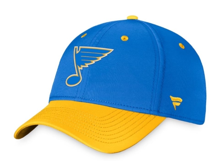 Men's St. Louis Blues Fanatics Branded Blue Authentic Pro Alternate Jersey Flex Hat back view