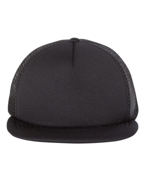 Mega Cap 6875 - Foam Front Flat Bill Trucker Cap front view