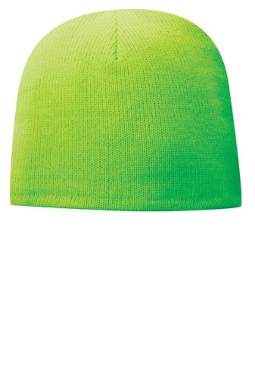 CP91L Port & Company® Fleece-Lined Beanie Cap front view