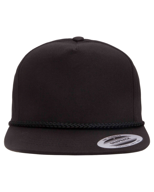 Elevate your golfing attire with the YP6002 Yupoong Classic Poplin Golf Snapback, a stylish and versatile accessory.