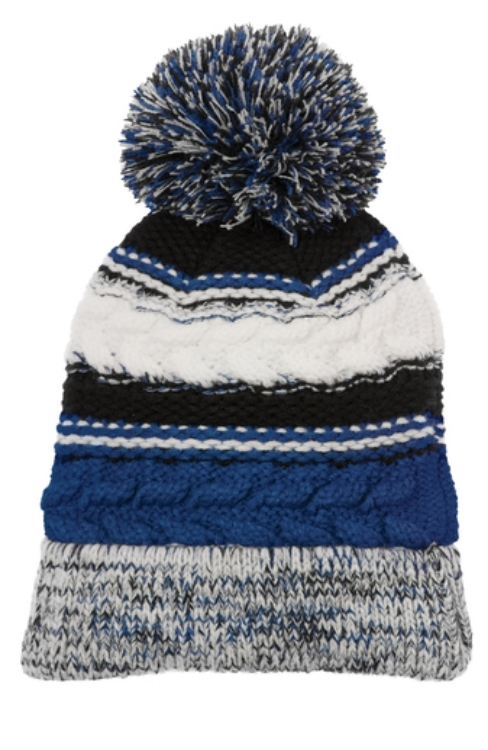 STC21 Sport-Tek® Pom Pom Team Beanie side view
