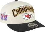 Men's Kansas City Chiefs New Era Cream/Black Super Bowl LVIII Champions Locker Room Low Profile 9FIFTY Adjustable Hat