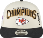 Men's Kansas City Chiefs New Era Cream/Black Super Bowl LVIII Champions Locker Room Low Profile 9FIFTY Adjustable Hat