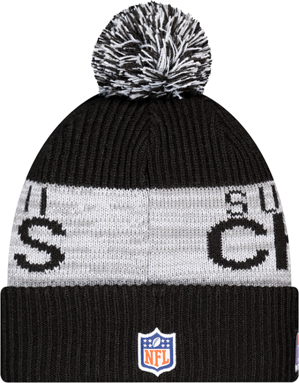 New Era Kansas City Chiefs Black 2023 Super Bowl Champs Parade Knit Men's Knit Hat side view