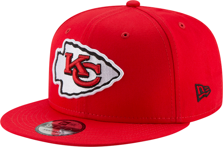 Men's Kansas City Chiefs New Era Red Basic 9FIFTY Adjustable Snapback Hat front view