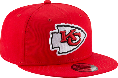 Men's Kansas City Chiefs New Era Red Basic 9FIFTY Adjustable Snapback Hat side view
