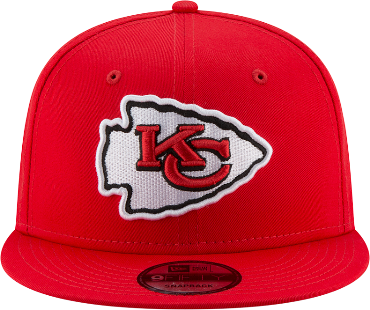 Men's Kansas City Chiefs New Era Red Basic 9FIFTY Adjustable Snapback Hat back view