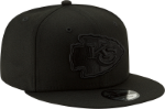 Men's Kansas City Chiefs New Era Black Black On Black 9FIFTY Adjustable Hat