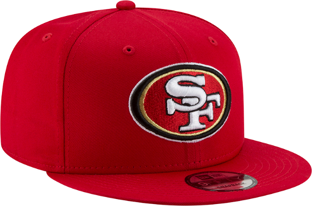 Men's San Francisco 49ers New Era Scarlet Basic 9FIFTY Adjustable Snapback Hat