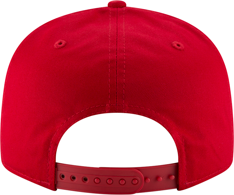 Men's San Francisco 49ers New Era Scarlet Basic 9FIFTY Adjustable Snapback Hat back view