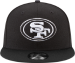 Men's San Francisco 49ers Black On White NFL Basic 9Fifty Snapback