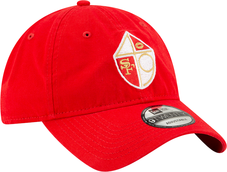 Men's New Era Scarlet San Francisco 49ers Core Classic 9TWENTY Adjustable Hat side view