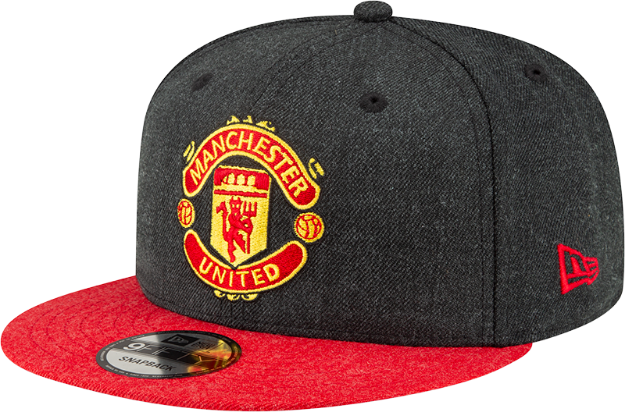 New Era Manchester United 950 Snapback Heather Graphite Scarlet Red Hat