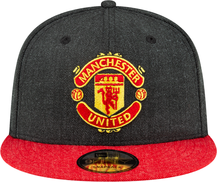 New Era Manchester United 950 Snapback Heather Graphite Scarlet Red Hat