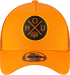 Men's Houston Dynamo New Era Orange Quad Patch 9FORTY Snapback Hat