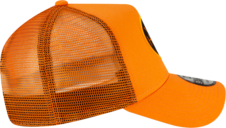 Men's Houston Dynamo New Era Orange Quad Patch 9FORTY Snapback Hat