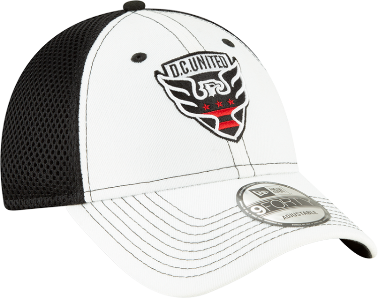 D.C. United New Era Patch 9FORTY Trucker Snapback Hat - White/Black back view