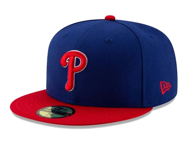 Men's Philadelphia Phillies New Era Royal/Red Alternate Authentic Collection On-Field 59FIFTY Fitted Hat side view