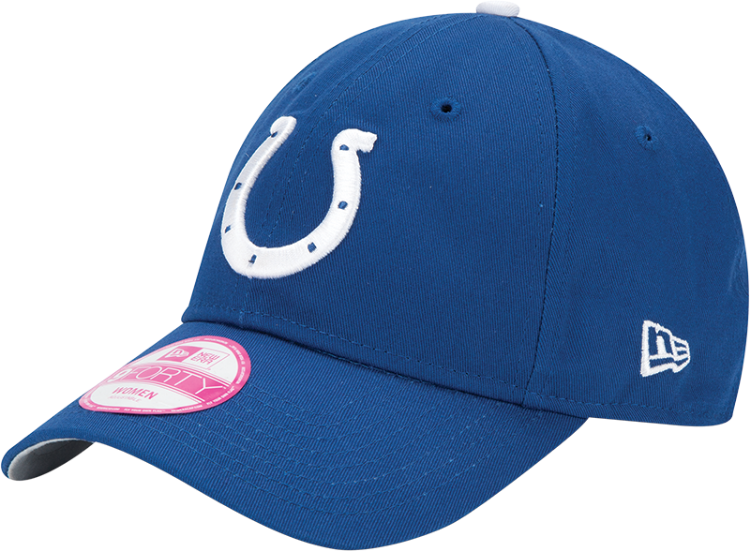 New Era 9Twenty Women Indianapolis Colts Royal Blue Adjustable Cap side view