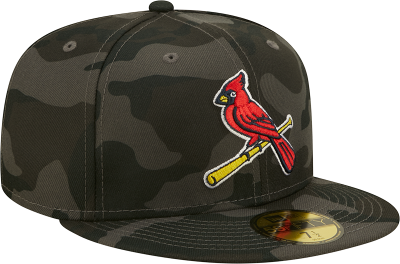 New Era St. Louis Cardinals Camo black Vize 5950 Fitted MLB Alternate Flat bill baseball cap side view