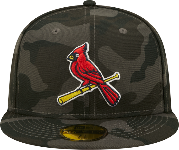 New Era St. Louis Cardinals Camo black Vize 5950 Fitted MLB Alternate Flat bill baseball cap back view