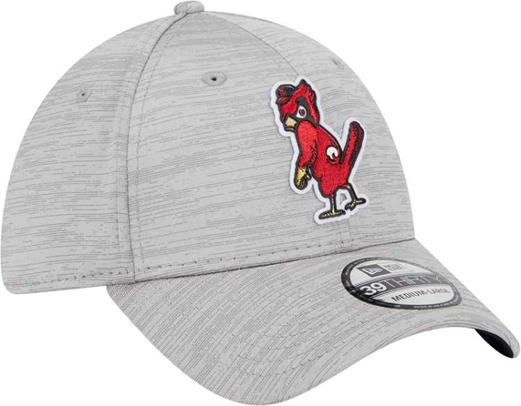 Men's St. Louis Cardinals New Era Gray 2023 Clubhouse 39THIRTY Flex Hat front view