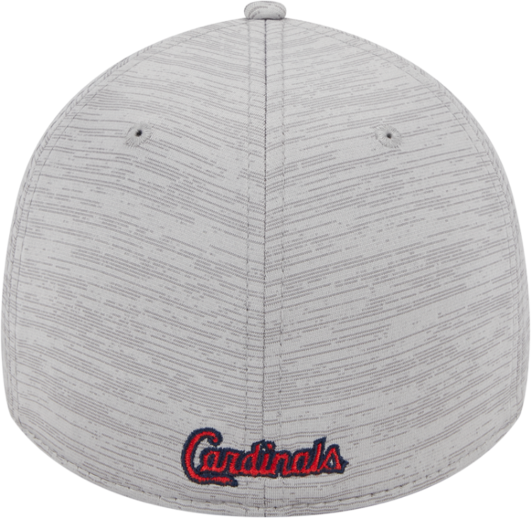 Men's St. Louis Cardinals New Era Gray 2023 Clubhouse 39THIRTY Flex Hat back view