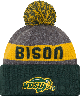North Dakota State Bison New Era sport Knit Beanie side view