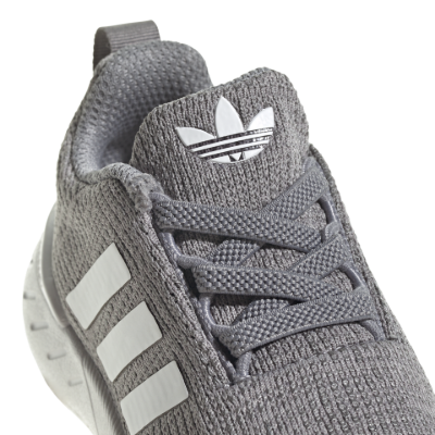 ADIDAS GW8186 SWIFT RUN 22 EL INF'S (Medium) Grey/White/Grey Mesh Running Shoes front view