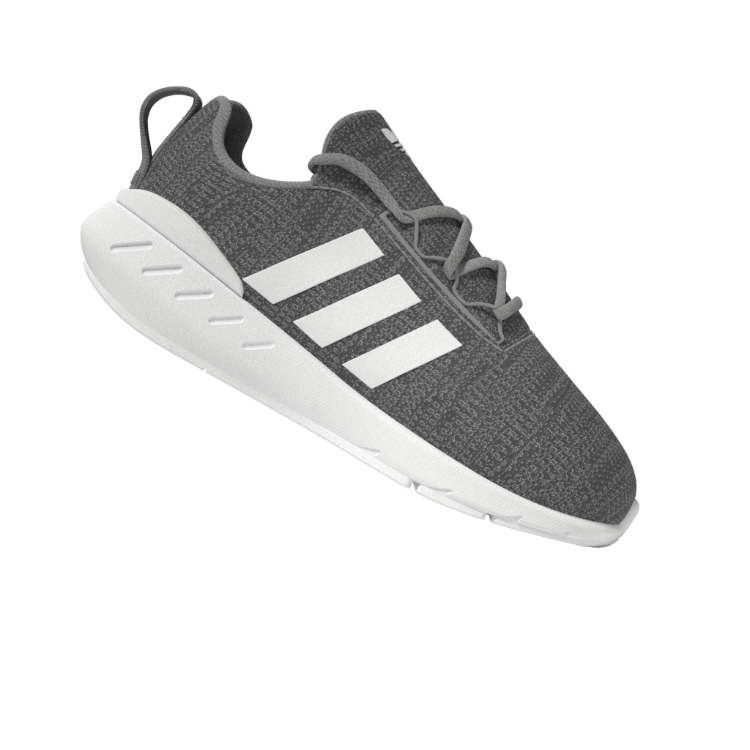 ADIDAS GW8186 SWIFT RUN 22 EL INF'S (Medium) Grey/White/Grey Mesh Running Shoes image 10