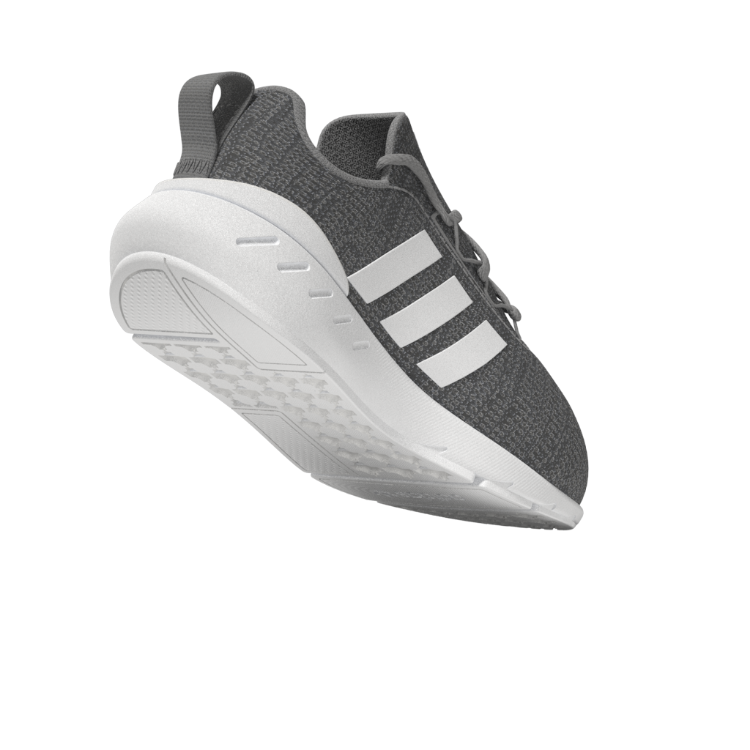 ADIDAS GW8186 SWIFT RUN 22 EL INF'S (Medium) Grey/White/Grey Mesh Running Shoes image 11
