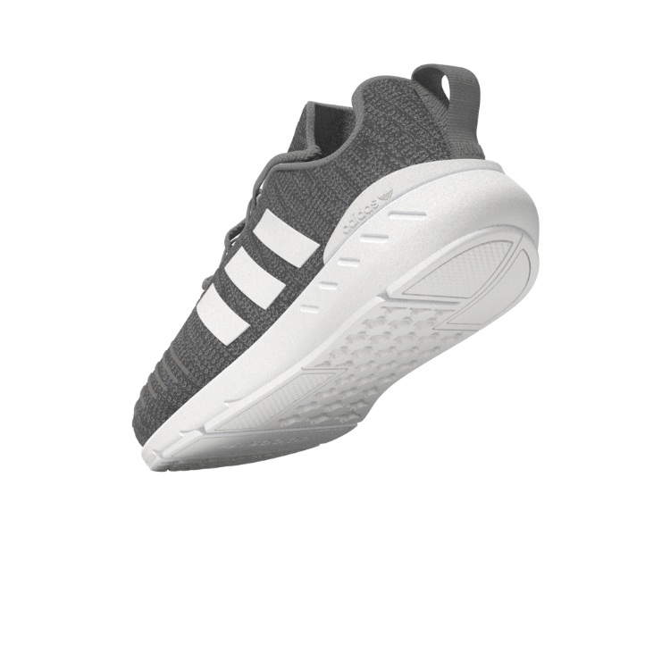 ADIDAS GW8186 SWIFT RUN 22 EL INF'S (Medium) Grey/White/Grey Mesh Running Shoes image 13