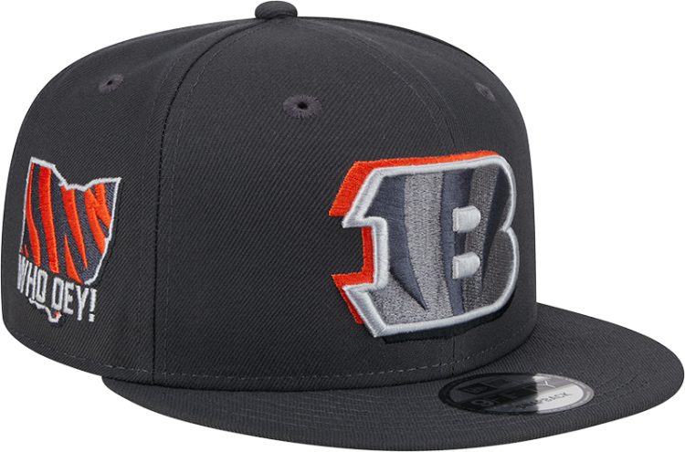 Cincinnati Bengals New Era 2024 NFL Draft On-Stage 9FIFTY Snapback Hat  side view