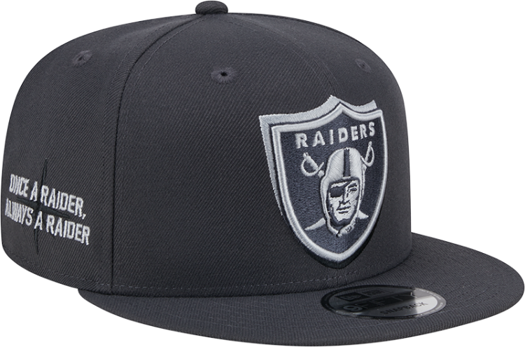 Las Vegas Raiders New Era 2024 NFL Draft On-Stage 9FIFTY Snapback Hat  side view
