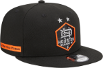 New Era Adult Houston Dynamo 2023 9Fifty Logo Black Adjustable Hat