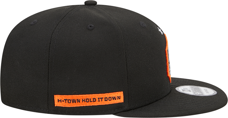 New Era Adult Houston Dynamo 2023 9Fifty Logo Black Adjustable Hat detail view