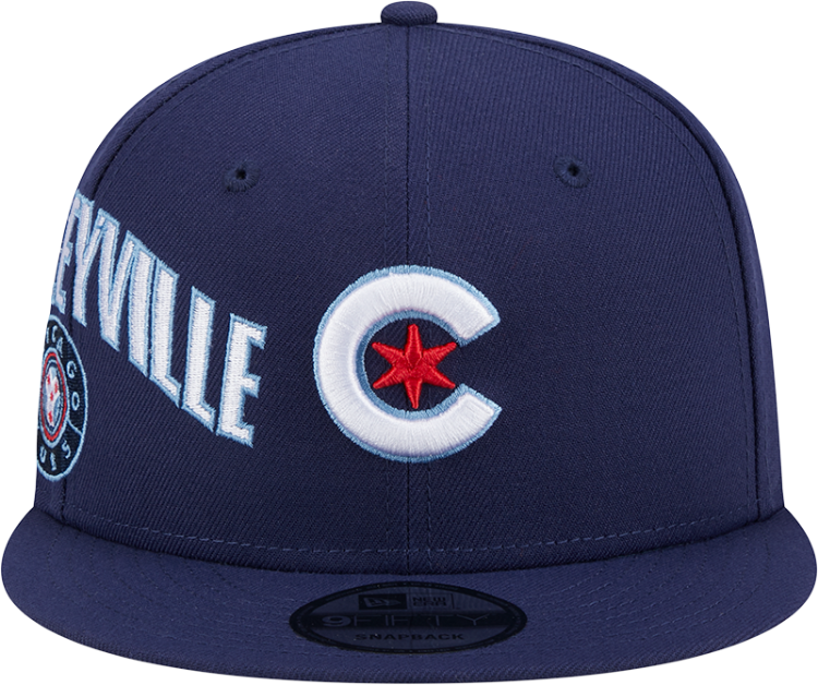 Chicago Cubs New Era City Connect 9Fifty Snapback Hat back view