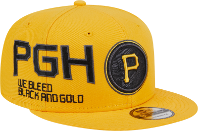 Men's Pittsburgh Pirates New Era Gold City Connect Icon 9FIFTY Snapback Hat side view
