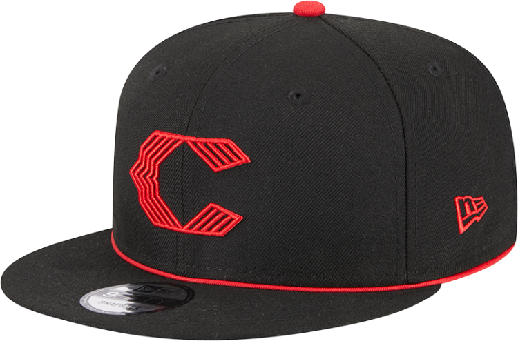 Cincinnati Reds MLB City Connect 2024 Black 9FIFTY Snapback Hat
