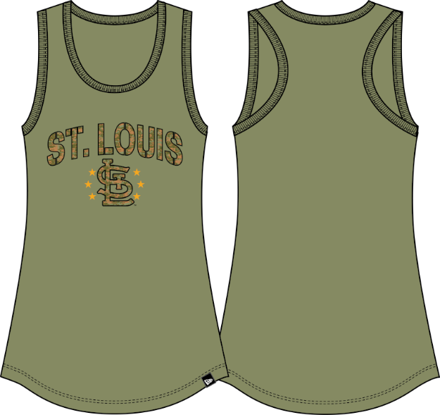 Women's St. Louis Cardinals New Era Camo Armed Forces 2024  Active Tank Top