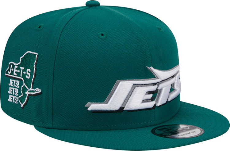 Men's New York Jets New Era Official 2024 NFL Draft On Stage 9FIFTY Snapback Hat front view