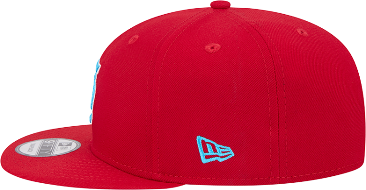 St. Louis Cardinals Father's Day 2024 On Field Teal Blue New Era Snapback Hat detail view