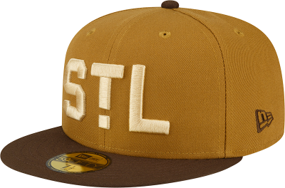 St. Louis Cardinals Brown Old Gold 1940 ASG Patch Dark Green UV New Era 59Fifty Fitted Hat front view