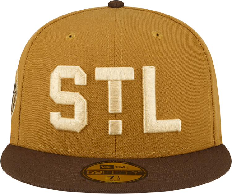 St. Louis Cardinals Brown Old Gold 1940 ASG Patch Dark Green UV New Era 59Fifty Fitted Hat back view