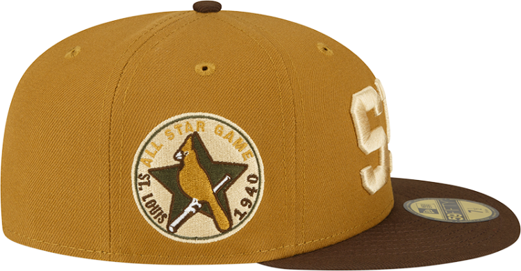 St. Louis Cardinals Brown Old Gold 1940 ASG Patch Dark Green UV New Era 59Fifty Fitted Hat image 5