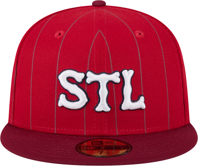 Men's St. Louis Cardinals New Era Red 2024 City Connect Throwback 59FIFTY Fitted Hat back view