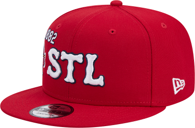 Men's St. Louis Cardinals New Era Red 2024 City Connect Icon 9FIFTY Snapback Hat front view