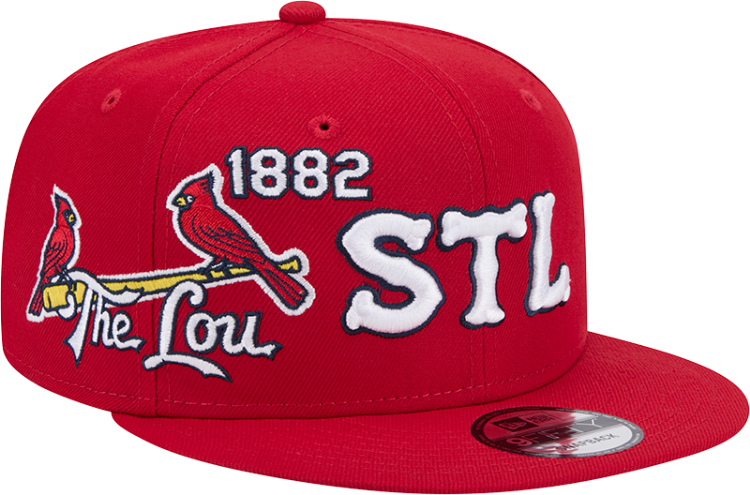 Men's St. Louis Cardinals New Era Red 2024 City Connect Icon 9FIFTY Snapback Hat side view