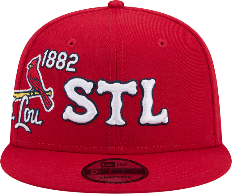 Men's St. Louis Cardinals New Era Red 2024 City Connect Icon 9FIFTY Snapback Hat back view