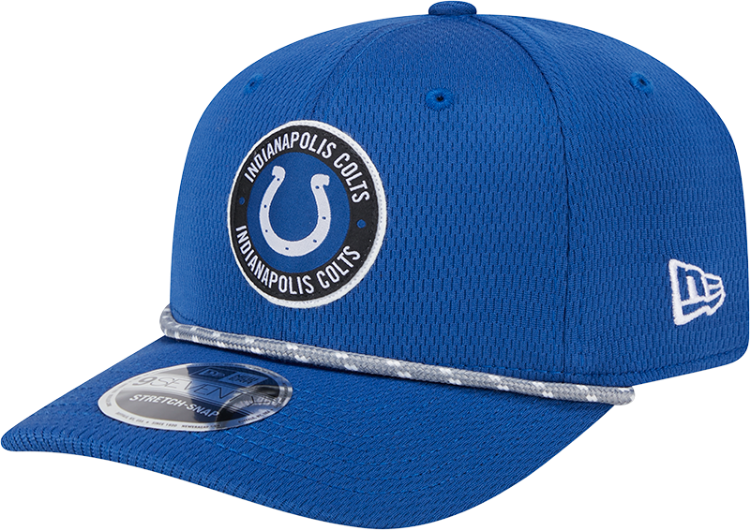 New Era Indianapolis Colts 2024 Sideline Stretch 9SEVENTY Adjustable Hat front view